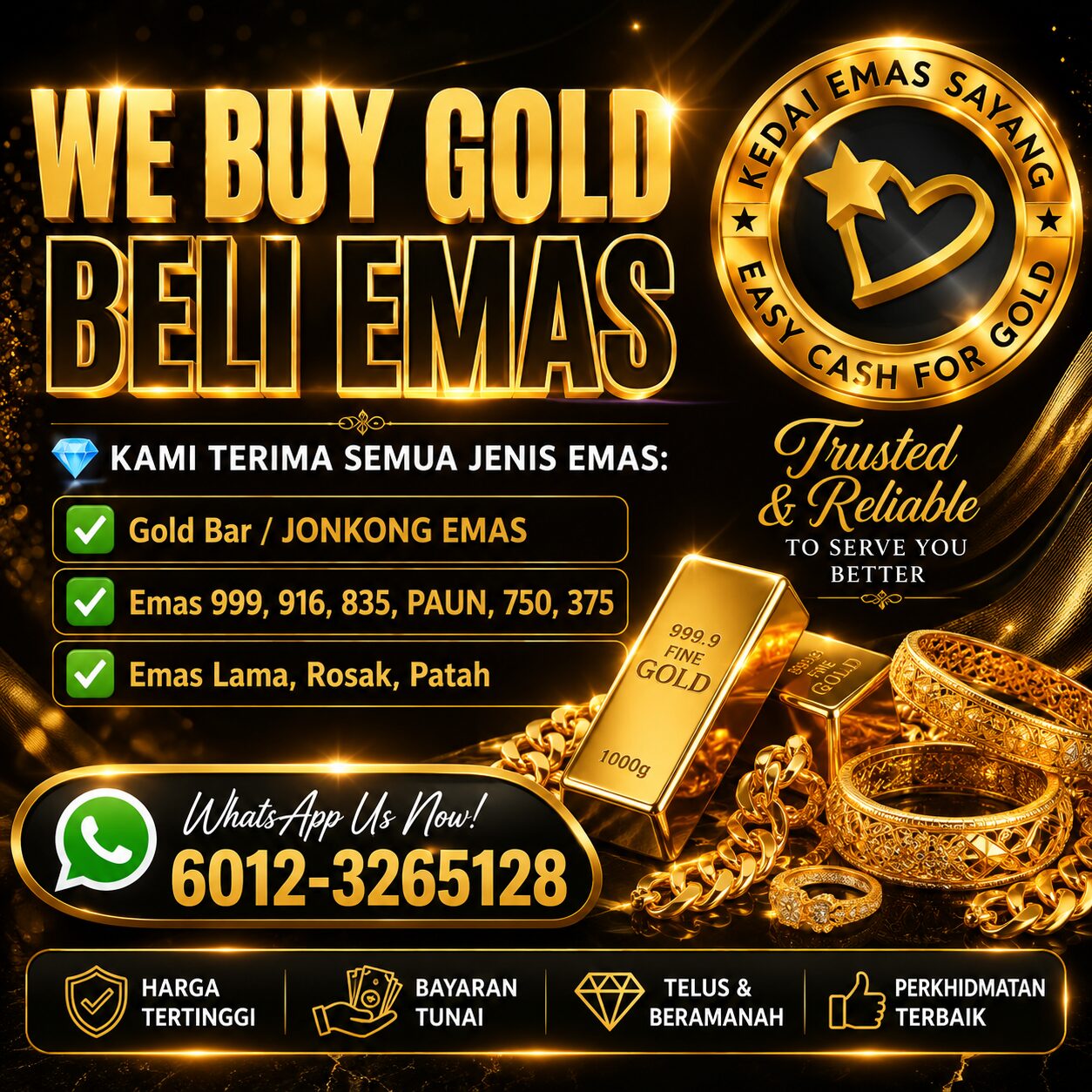 Jual Emas Beli Emas Terpakai
